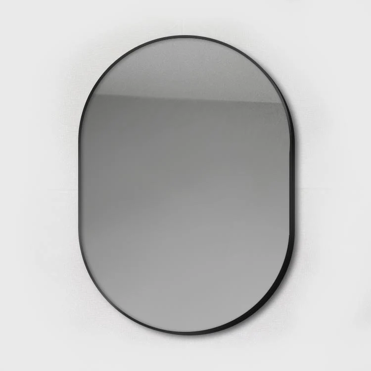 Pill shaped frame mirror